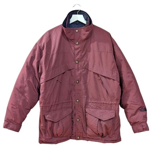 The North Face Vintage 90's Goose Down Insulated Men's Burgundy Jacket Men's L - Picture 1 of 8